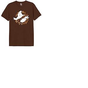 cotton division Ghostbusters &laquo; Ghost Buster &ndash; Dripping Logo &raquo; MEGHOSDTS054 T-Shirt Homme, Marron Melange, Taille S