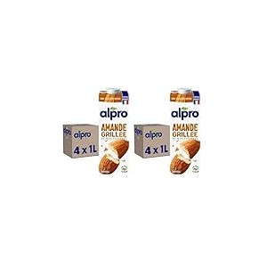 Alpro - Boisson Végétale - Lait d'Amande Grillée - 1L - Lot de 8x1L