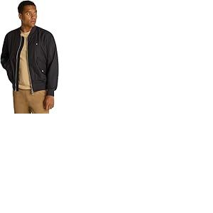 Tommy Hilfiger Bomber Homme Authentic Bomber avec Fermeture Éclair, Noir (Black), M