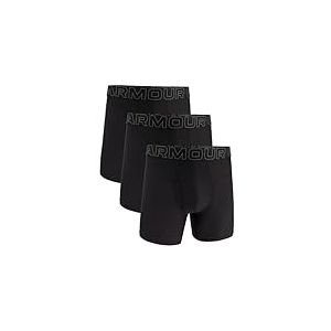 Under Armour Homme Mens Performance Tech Mesh 6" 3 Pack Solid Briefs Boxer Shorts, Noir, 4XL EU