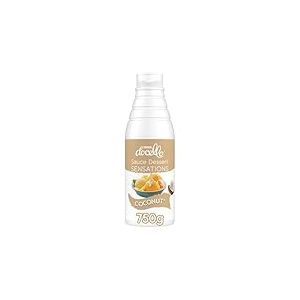 NESTLE DOCELLO Sauce Sensation Coconut - Sauce Dessert Noix de Coco - Inclusions Noix-de-Coco R&acirc;p&eacute;e - Pr&ecirc;te-&agrave;-l'emploi - Aide &agrave; la P&acirc;tisserie, Topping, Nappage, Coulis - Bouteille Squeeze - 750g