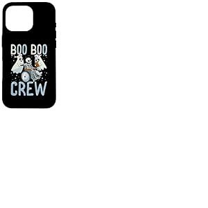 Boo Boo Crew Ghost Doctor Ambulancier Ambulancier Infirmière EMT Halloween Coque pour iPhone 16 Pro
