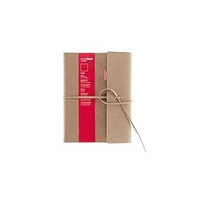 transotype senseBook Flap, carnet de Notes avec Recharge Taille L, 20,5 x 28,5 cm, Vierge, avec Couverture en Cuir reconstitué, 75010400S, Brown, Size L