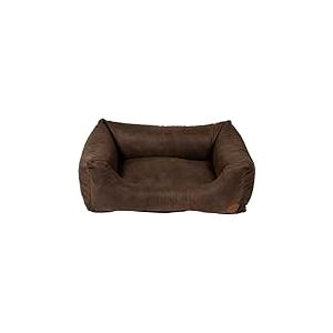 JACK AND VANILLA - Sofa pour Chiens JV Classy - Panier de Couchage Durable et Tout Confort pour Chiens - Simili Cuir, Couleur Bark, M, 80 x 60 x 25 cm