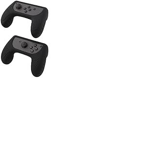 Deltaco Gaming 2 Grips pour Manettes Joy-Con pour Nintendo Switch, Configuration Gauche et Droite, en Silicone, Noir