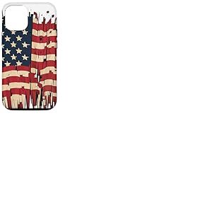 Coque pour iPhone 14 Pro Drapeau américain USA Amérique