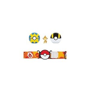 Pokémon PKW4168 Panflam Clip 'N' Go Kit de Ceinture Panflam Battle avec Ballon Flottant, hyperball et Ceinture