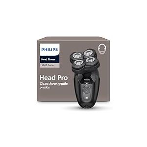 Philips Head Shaver Pro 5000 Series - Rasoir pour la t&ecirc;te pour hommes et femmes, t&ecirc;te flexible &agrave; 360&deg; et lames ComfortCut pour un rasage efficace tout en douceur pour la peau, mod&egrave;le HS5980/15