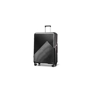WITTCHEN Valise Grande Taille Valise de Voyage Valise à roulettes en Polycarbonate avec 4 roulettes Spinner Serrure à Combinaison Poignée télescopique Style Line Taille XL Noir