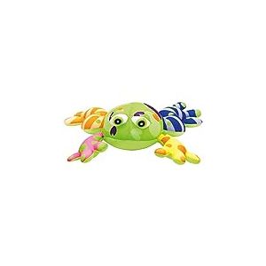 Mertens grenouille en peluche, peluche (peluche en 100% polyester, remplie de billes de polystyrène à câliner et à aimer, pour garçons/filles et bébés, taille approx. 34 x 12 x 32 cm), Multicolore