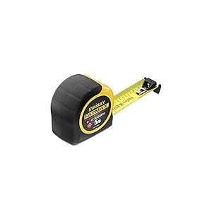 STANLEY Fmht0-33864 mètre Ruban magnétique 5m Gamme FATMAX - Ruban Large - Revêtement Blade Armor Thermoplastique et mylar Anti Abrasion et Anticorrosion - Position Zéro Réel - Boiter Bi matière