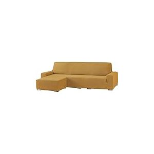 ECOMMERC3 Housse de canapé d'angle bi-élastique pour accoudoir Court Gauche - Couleur Moutarde Adaptable à Tous Les modèles - Housse de canapé en Mousse de Fixation