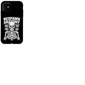 Funny Respawn Anatomie Of A Gamer Squelette Main Hommes Garçons Enfants Coque pour iPhone 11