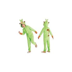 Pok&eacute;mon - D&eacute;guisement Ouistempo Enfant 10-12 Ans - Taille Unique - Combinaison Verte avec Capuche Brod&eacute;e - Licence Officielle Pok&eacute;mon - Tissu Minky Doux - Cosplay Jeux Vid&eacute;o - Id&eacute;e Cadeau Fan