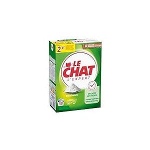 Le Chat - l'Expert – Lessive en Poudre – Efficace Anti-Tâche - Fraîcheur longue durée - Efficace même à Froid – Bicarbonate - 40 Lavages - Emballage Entièrement Recyclable