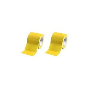 Eurobands BONUS Eurotech 1BL23.42.0100/033A# Ruban de marquage au sol PVC, largeur 100 mm, longueur 33 m, adh&eacute;sif &agrave; base de caoutchouc, &eacute;paisseur 0,17 mm, Jaune (Lot de 2)