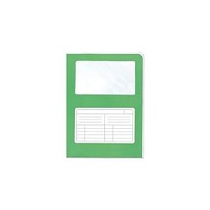 Blasetti Porte-documents avec fen&ecirc;tre - SINTEX CROMO VERT JADE classeur de documents pour bureau, format A4, lot de 50 pi&egrave;ces, papier usomain 120 g, ouvert sur deux c&ocirc;t&eacute;s