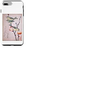 Art Japonais Oiseau Ukiyo-e Bois Anime Manga Esth&eacute;tique Coque pour iPhone 7 Plus/8 Plus