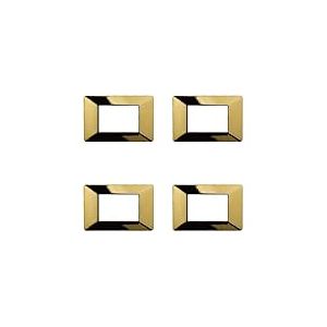 Plaque compatible ViMAR plana, plaques en plastique set de 4 pi&egrave;ces 3 places pour remplacement des plaques existantes - s'adaptent parfaitement au support d'origine