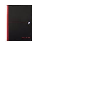 Cahier Oxford relié à couverture rigide noir et rouge Format A4 Lot de 1 a5 Noir
