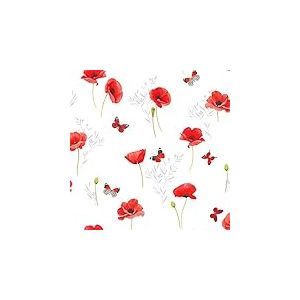 Douceur d'Intérieur, Rouleau de Toile Cirée Cristal (RLX 1,40mx30m) Poppyly Transparent, PVC Imprimé 14/100E