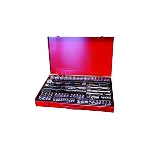 King Tony 9564MR01 Coffret de Douilles M&eacute;triques avec Accessoires, 0.25/0.375/0.5", Lot de 62