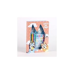 Coffret de papeterie Bluey pour gar&ccedil;ons et filles. Design original et couleurs amusantes | Trousse scolaire Bluey, id&eacute;ale pour la rentr&eacute;e, sous licence officielle et design unique.