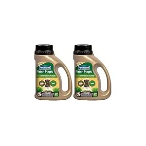 FERTILIGENE FPATCH750 - Patch Magic Rénovateur de Pelouse 750 g - Formule 4 en 1 semences, engrais, fixateur, support végétal - Pelouse 2 fois plus dense - Première pousses dès 4 jours - Pour 13 trous
