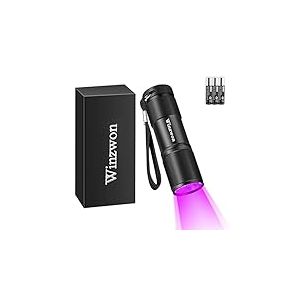 Winzwon ALLESM Lampe torche UV Lampe de poche UV Lampe de poche pour détecteur d'urine et de taches d'animaux domestiques, 3 piles AAA incluses
