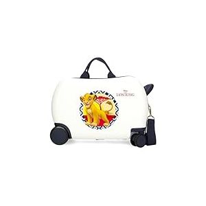 Disney Le Roi Leon Simba & Friends Valise Rigide pour Enfant avec Fermeture à Combinaison latérale 4 Roues Bagage à Main est fabriquée en ABS, Un matériau Rigide et léger., Lion, Valise pour Enfant