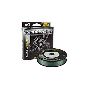 Spiderwire Tresse de P&ecirc;che Dura 4 Green 0.25mm 300m Ligne Multibrins PE Dyneema Bobine Spinning Carpe Mer