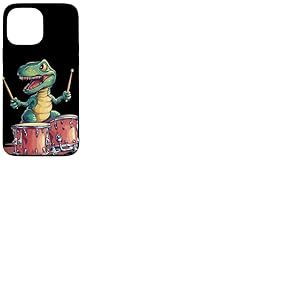Costume de dinosaure à bascule pour les amateurs de batterie Coque pour iPhone 13 Pro Max