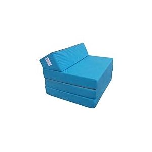 Natalia Spzoo Matelas lit Fauteuil futon Pliable Pliant Choix des Couleurs - Longueur 200 cm (30955-bleu)