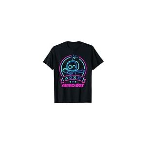 Astro Bot Neon Waving Character with Icons Video Game T-Shirt
