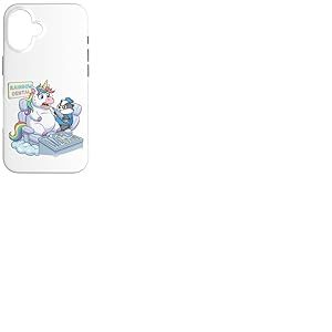 Licorne dr&ocirc;le chez Le Dentiste Rainbow Dental Design Coque pour iPhone 16