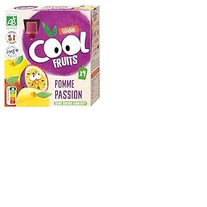 Vitabio Cool - Gourdes Fruits Pomme Passion Compote 4x90 g - Compote - BIO