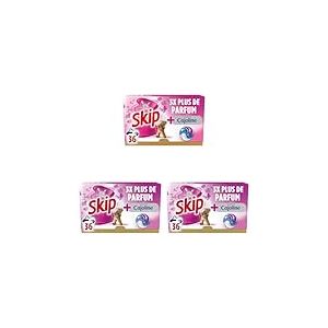 Skip Lessive Capsules Tout en 1, Touche de Cajoline, 36 Lavages (Lot de 3)