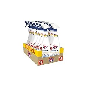 Chanteclair - Spray Dégraissant Bicarbonate, Idéaux sur Tout, Efficaces Partout, Fonctionne Tête en Bas - 12x 600 ml