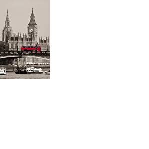 Poster tenture murale XL déco LONDON BUS 150 x 240 cm | Décors muraux Qualité HD Scenolia