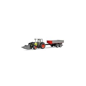 bruder 02112 - Claas Nectis 267 F avec chargeur frontal & remorque à ridelles - 1:16 Véhicule, jouet, tracteur, ferme, agriculture, travaux des champs, machine, remorque basculante