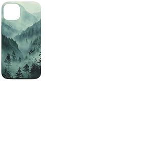 Coque pour iPhone 13 Misty Mountain Valley Vintage Paysage graphique