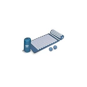 Umbro Tapis Acupression - Tapis Champ de Fleurs - Acupression pour la Detente - Tapis de Massage avec Balle a Picot - Tapis Fleur Contre les Mal de Dos - 6,3x42x71 cm - Bleu