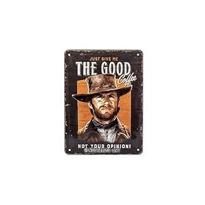 Nostalgic-Art Plaque Vintage, The Good Coffee &ndash; Id&eacute;e de Cadeau pour Fans de cin&eacute;ma, en m&eacute;tal, Design Retro pour la d&eacute;coration, 15 x 20 cm