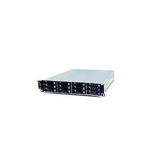 FANTEC 2563 SRC-2012X07-12G/6G 19" 4U 680mm Storage Case, 12x SAS/SATA Slots with 2 Status LEDs Each, Slots for 3.5" and 2.5" Data Carriers, 1x USB 2 Port, 3X 80mm Fan