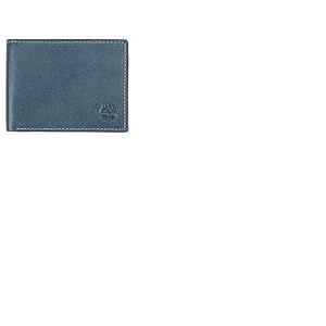 Timberland, Portefeuille en Cuir véritable pour Homme avec Support Amovible Navy Medium