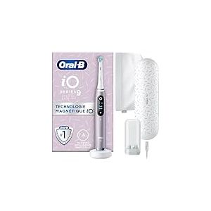 Oral-B iO 9 Brosse À Dents Électrique Pour Adultes, Rose Quartz, Édition Spéciale, 7 Modes De Brossage Avec Blancheur Et Soin Des Gencives, 1 Brossette De Recharge, 1 Chargeur, 1 Étui De Voyage