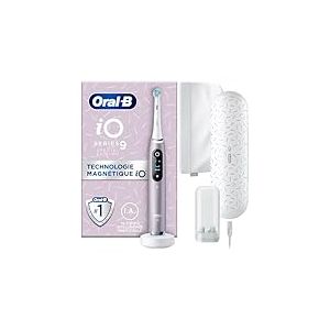 Oral-B iO 9 Brosse À Dents Électrique Édition Spéciale Rose Quartz connectée Bluetooth, 1 Brossette, 1 Étui De Voyage Chargeur, 1 Pochette Magnétique