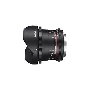 Samyang V-DSLR Objectif 8 mm/T 3,8 Fish-Eye CS UMC Ii pour Sony A Noir