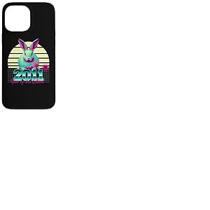 2011 Année du Lapin Anniversaire 80s Zodiaque Chinois rétro Coque pour iPhone 13 Pro Max
