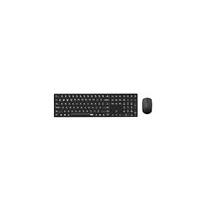 Rapoo Souris sans Fil + Clavier (Souris d'ordinateur, Souris, Clavier, sans Fil, Bluetooth, 1300 DPI, récepteur USB) Noir